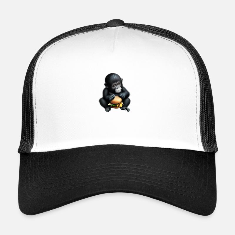 Gorilla aime les cheeseburgers Casquette trucker 