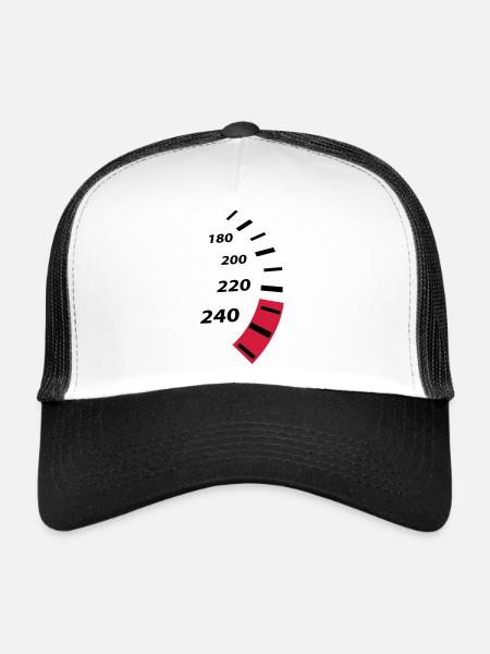 highspeed - Casquette trucker  - blanc/noir - Devant