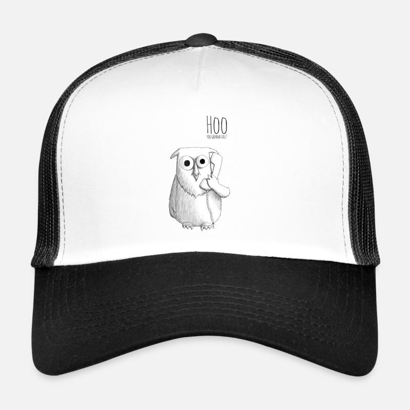 Hoo tu vas appeler? - Casquette trucker  - blanc/noir