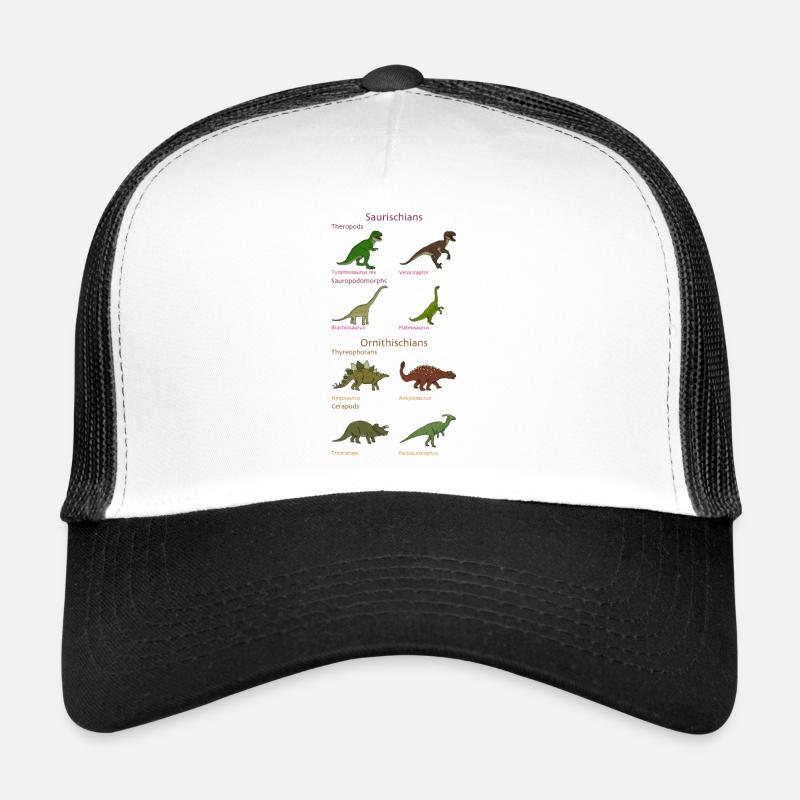 Dinosaur Classification - Trucker Cap - white/black