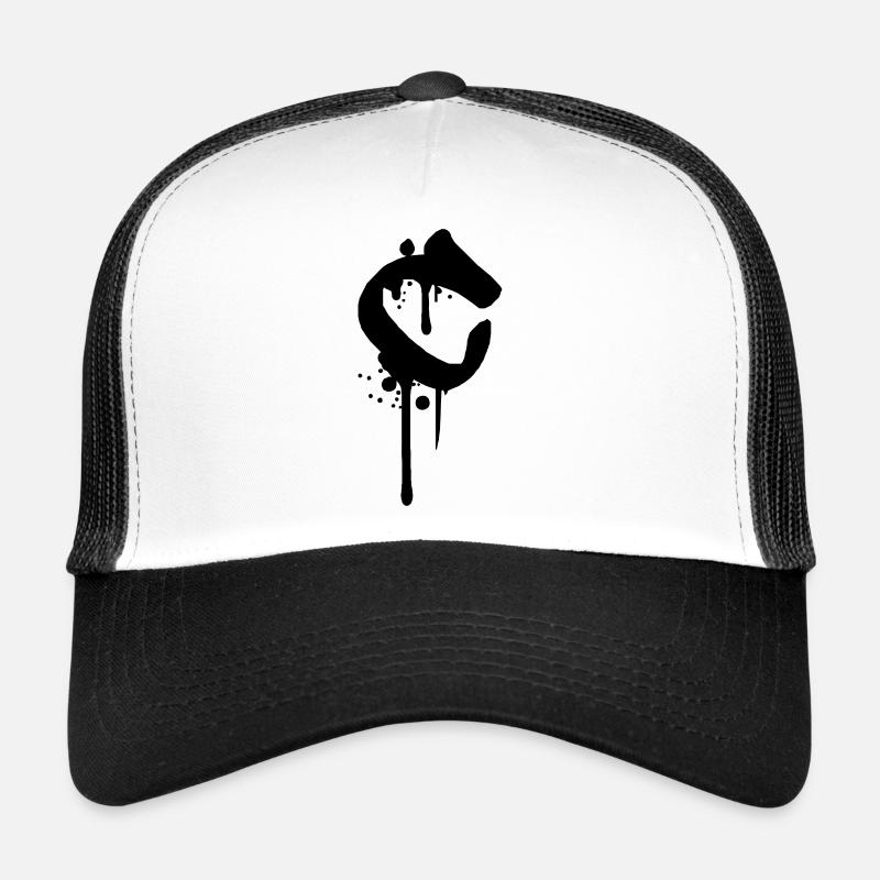 C graffiti gouttes aspersion de sang Farbklex Casquette trucker 