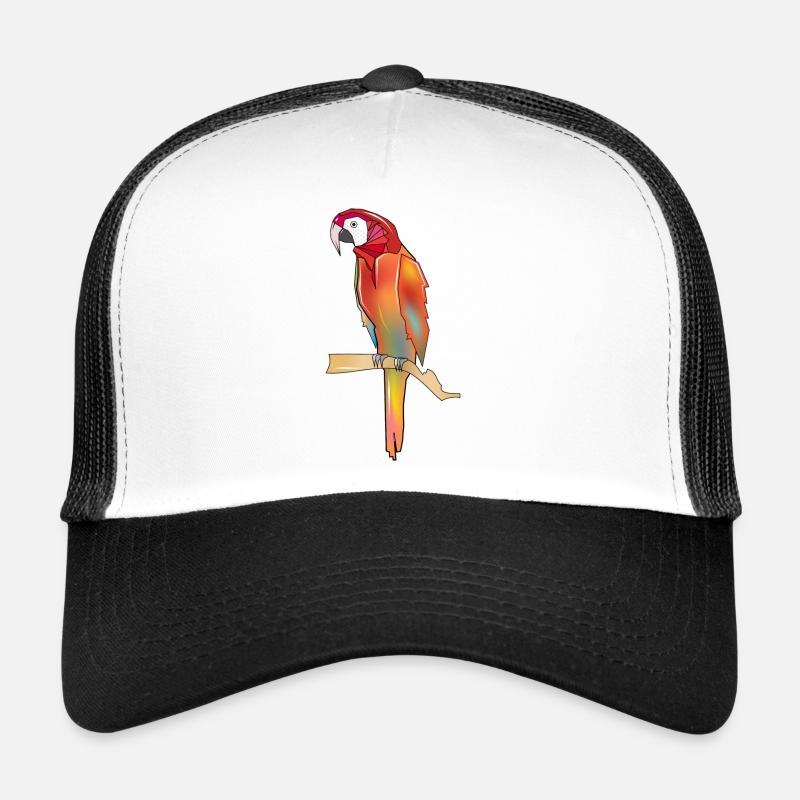 perroquet coloré dans un style polygone Casquette trucker 