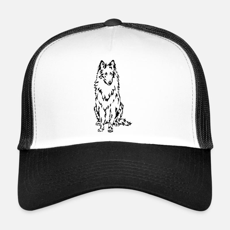 Motif de chien Groenendael Casquette trucker 