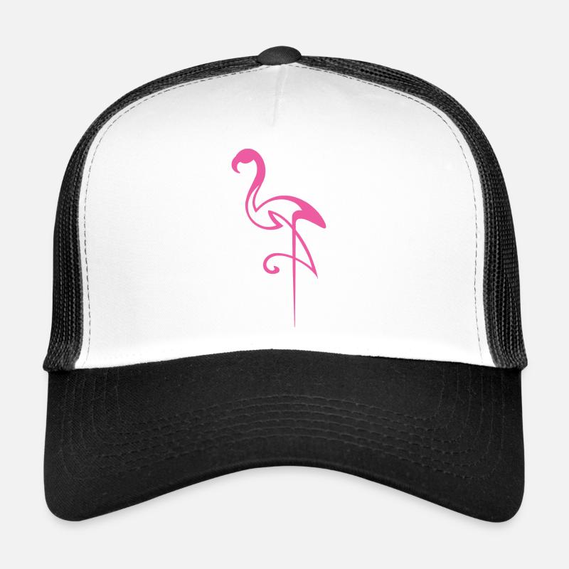Flamingo - Trucker Cap - Weiß/Schwarz