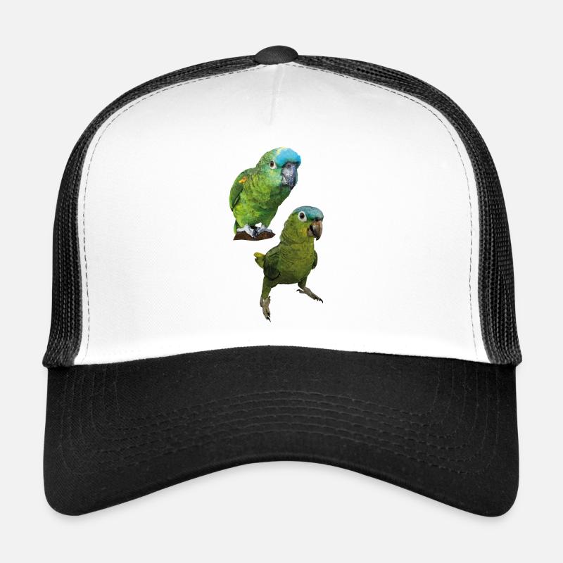 Amazonas-Papageien - Trucker Cap - Weiß/Schwarz