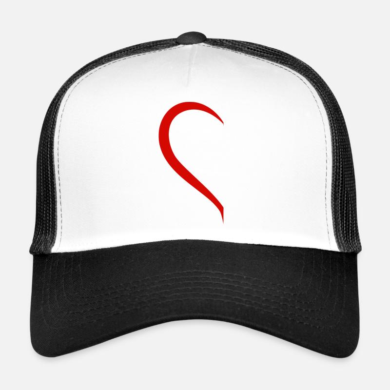 Herz rot Liebe - Trucker Cap - Weiß/Schwarz