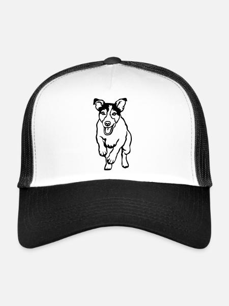 Jack Russell Terrier - Casquette trucker  - blanc/noir - Devant