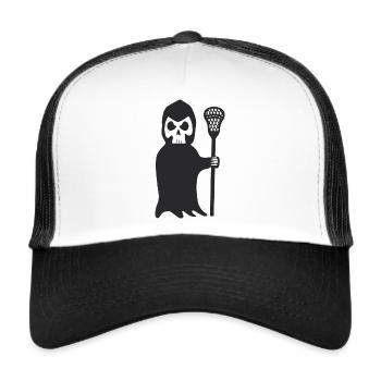 Lacrosse Player Lacrosse Player Grim Reaper - Trucker Cap - white/black - Front