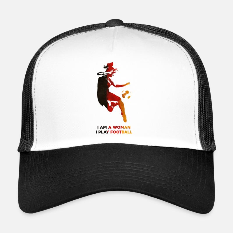 Frauenfußball - Trucker Cap - Weiß/Schwarz
