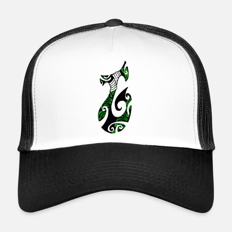 MATAU - Black (polynesian Hook) Trucker Cap