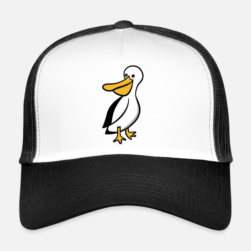 Pellie der Pelikan - Trucker Cap - Weiß/Schwarz