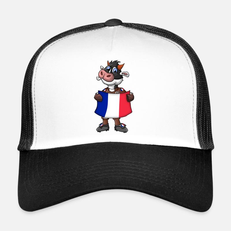 Frankreich Kuh Fan Trucker Cap