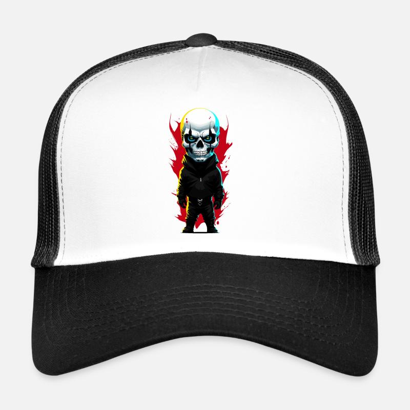Small man with skull Trucker Cap