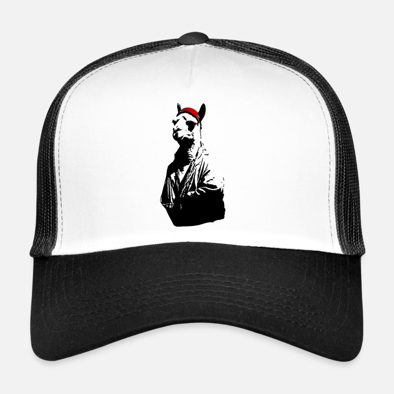 Beanie Lama - Trucker Cap - white/black