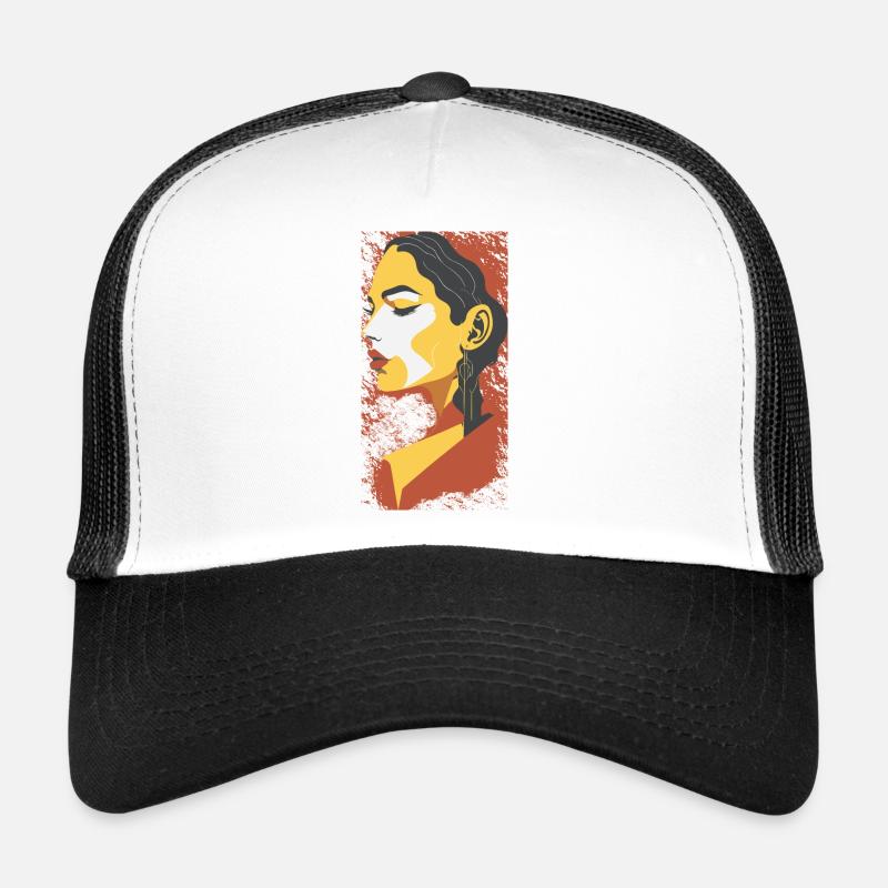 Geometrisches Sommerporträt Trucker Cap