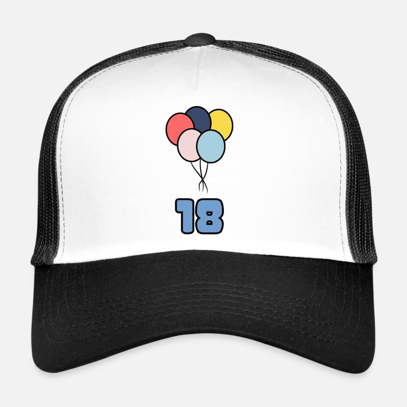 18. 18 ANS. 18e ANNIVERSAIRE. ANNIVERSAIRE 18 ANS. Casquette trucker 