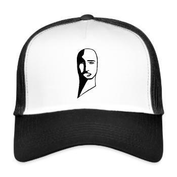 Männliche Stärke Portrait - Trucker Cap - Weiß/Schwarz - Vorne