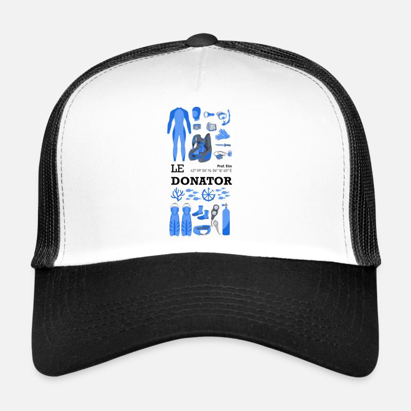 J'peux pas, j'ai plongée sur l'épave du Donator. Casquette trucker 