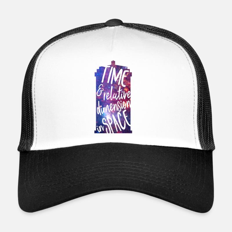 Time and Relative Dimension in Space Trucker Cap