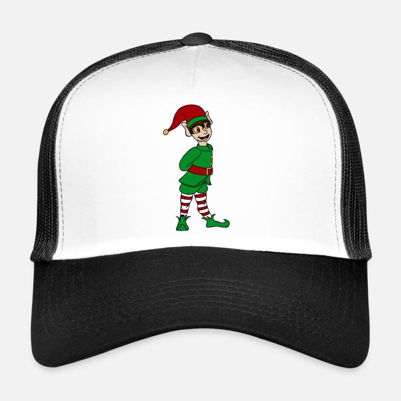 Weihnachtself - Trucker Cap - Weiß/Schwarz