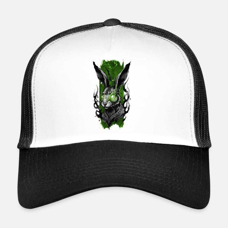 Radiant Rabbit: Glowing Bunny Elegance Trucker Cap