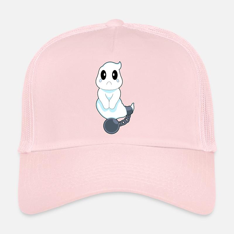 Ghost Halloween Prisoner Trucker Cap