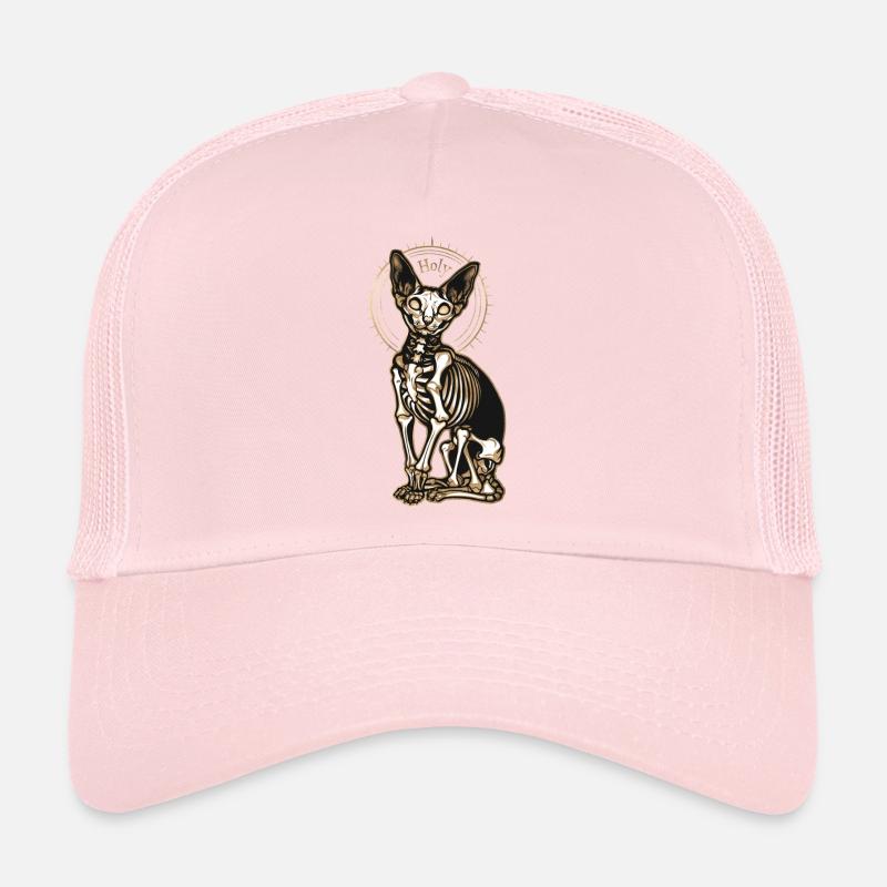 chat sphinx squelette tatouage Casquette trucker 