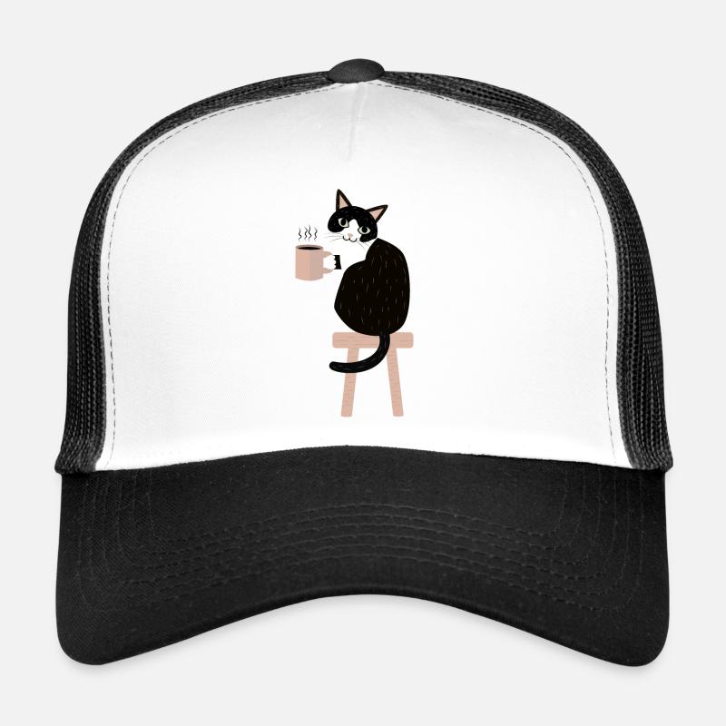 Pause café chat Casquette trucker 