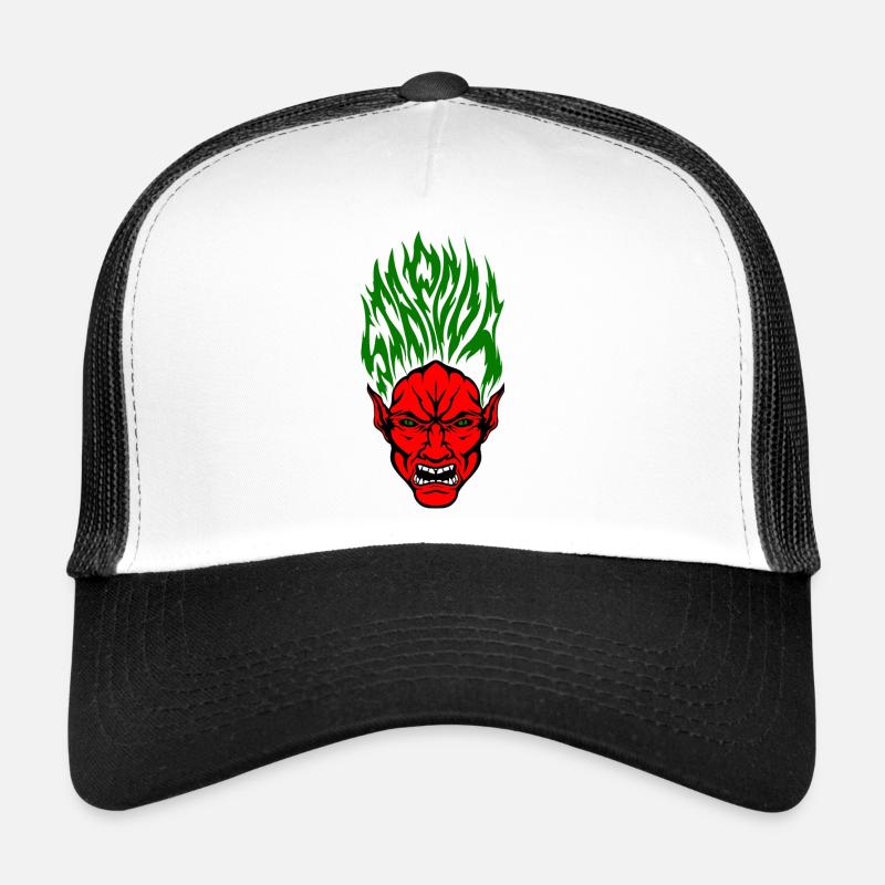 Stapooa demon color - Trucker Cap - white/black