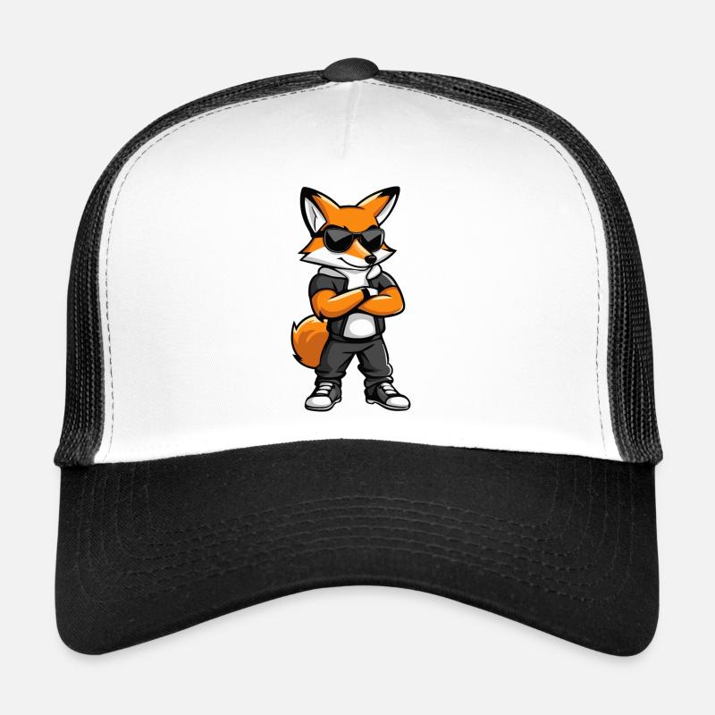 Fuchs Comic - Trucker Cap - Weiß/Schwarz