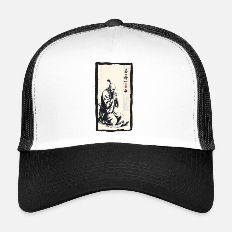 Monk - Trucker Cap - Weiß/Schwarz