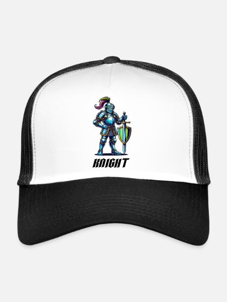 Bande dessinée Knight - Casquette trucker  - blanc/noir - Devant