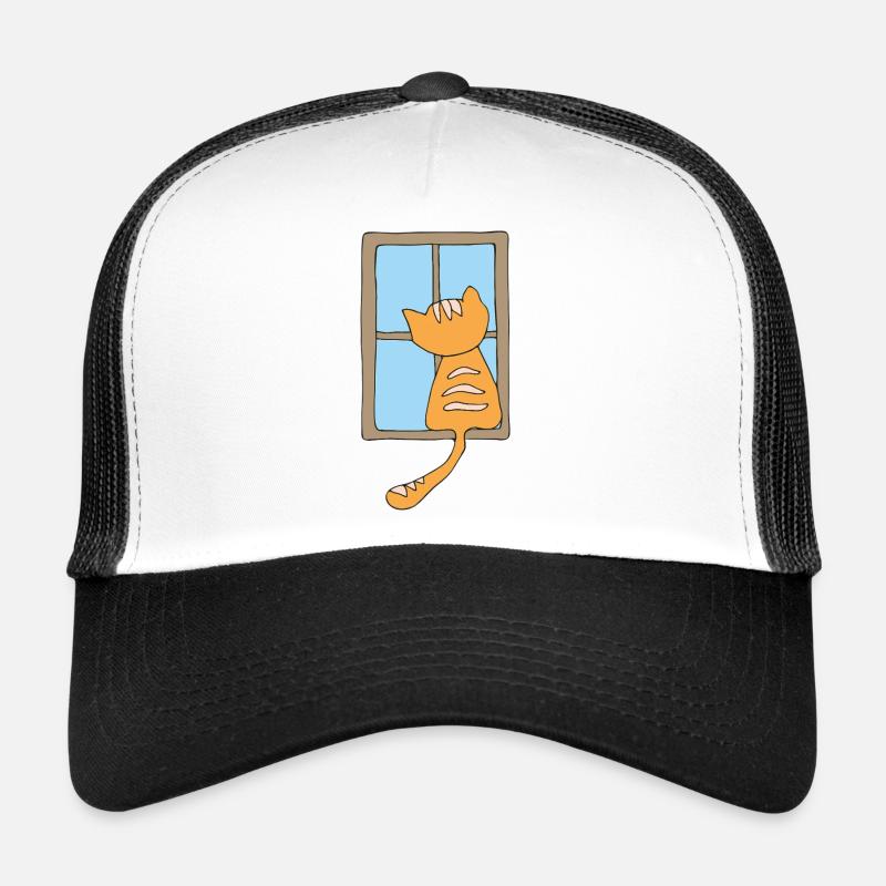Chat à la fenêtre Casquette trucker 