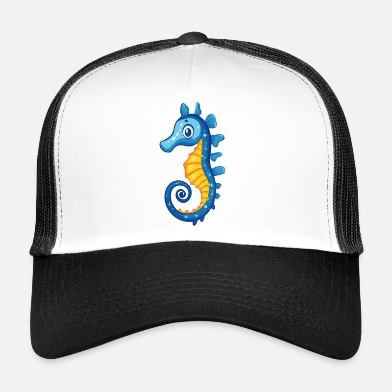 blaues Seepferdchen Trucker Cap