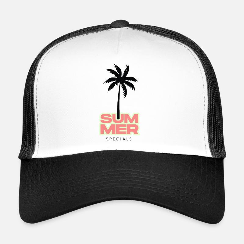 Summer Vibes Palmiers Silhouette - Summertime Casquette trucker 
