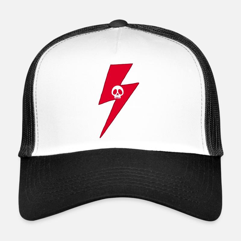 Eclair Crâne Rouge Casquette trucker 