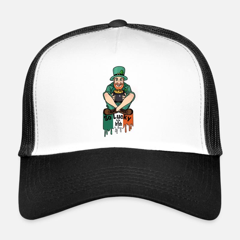 Leprechaun-Topf mit Goldanhängern, so glücklich, Ire zu sein Trucker Cap