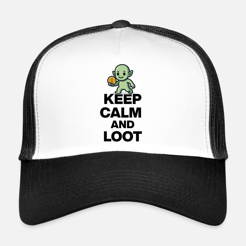 KEEP CALM AND LOOT, GOBLIN GOLD! ZOCKER NERD PARTY Trucker Cap