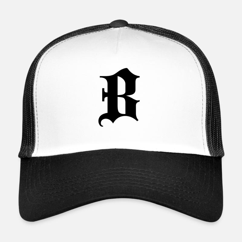 Monogramme gothique orné en B Casquette trucker 