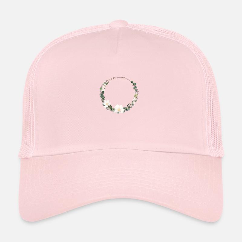 Eucalyptus Wreath Flowers Personalizable Trucker Cap