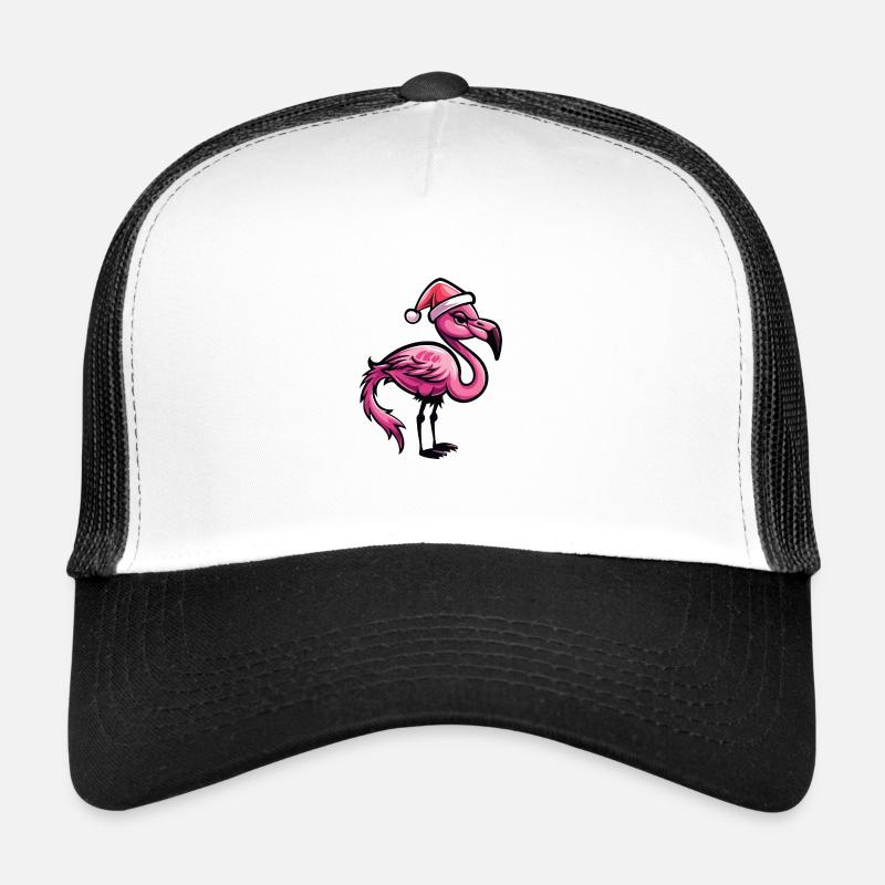 Flamingo Weihnachten - Trucker Cap - Weiß/Schwarz