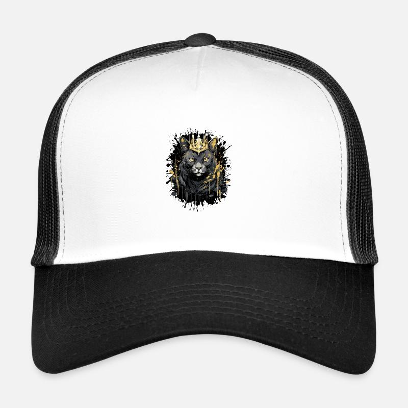 Symbole de chat Tête Portrait Couronne Casquette trucker 