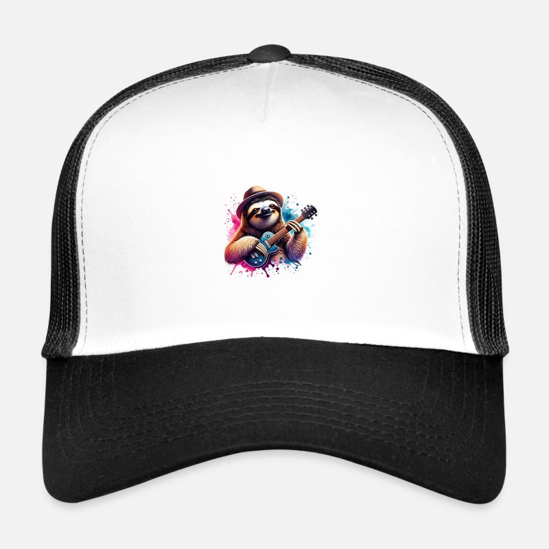 Coole Faultier E-Gitarre Gitarrist Design Trucker Cap