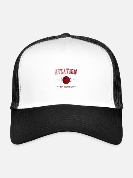 Aviation A350 Enthusiast - Pilot Gift - Trucker Cap - white/black - Front