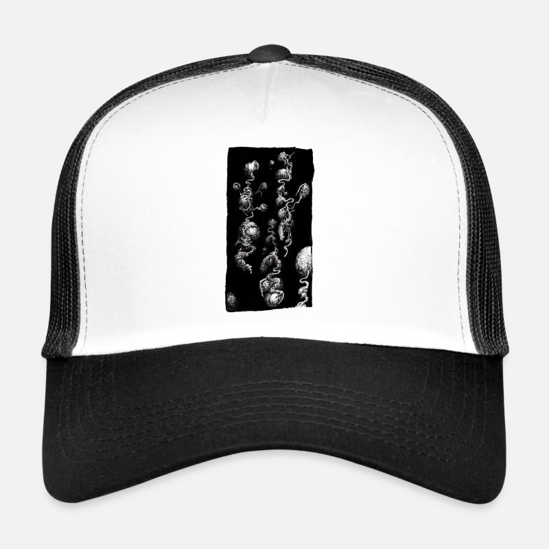 Frei schwebende organische Aberrationen - Trucker Cap - Weiß/Schwarz
