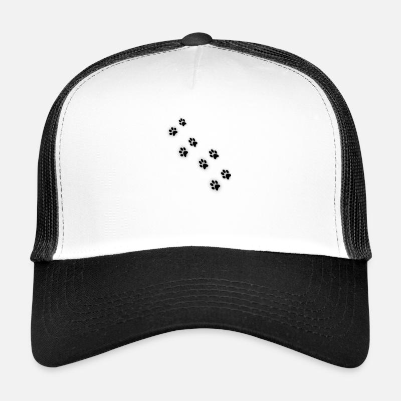 Patte de chat II - Casquette trucker  - blanc/noir