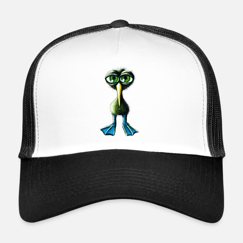 Blue-footed toelpel - Trucker Cap - white/black