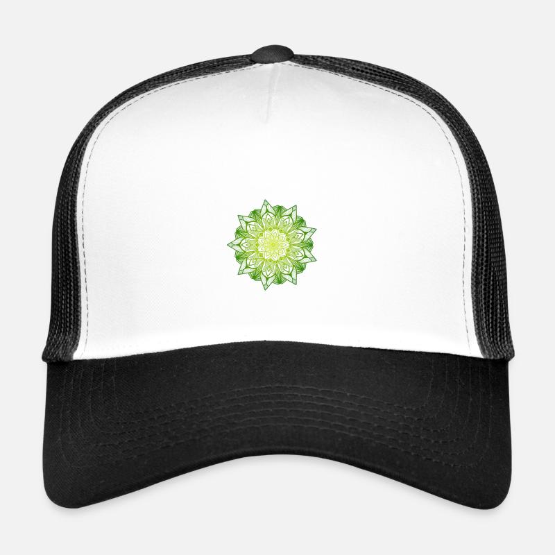 Explosion de dégradé vert Mandala Energy Casquette trucker 