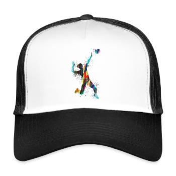 volleyball, volleyballerin, beachball,graffiti - Trucker Cap - white/black - Front