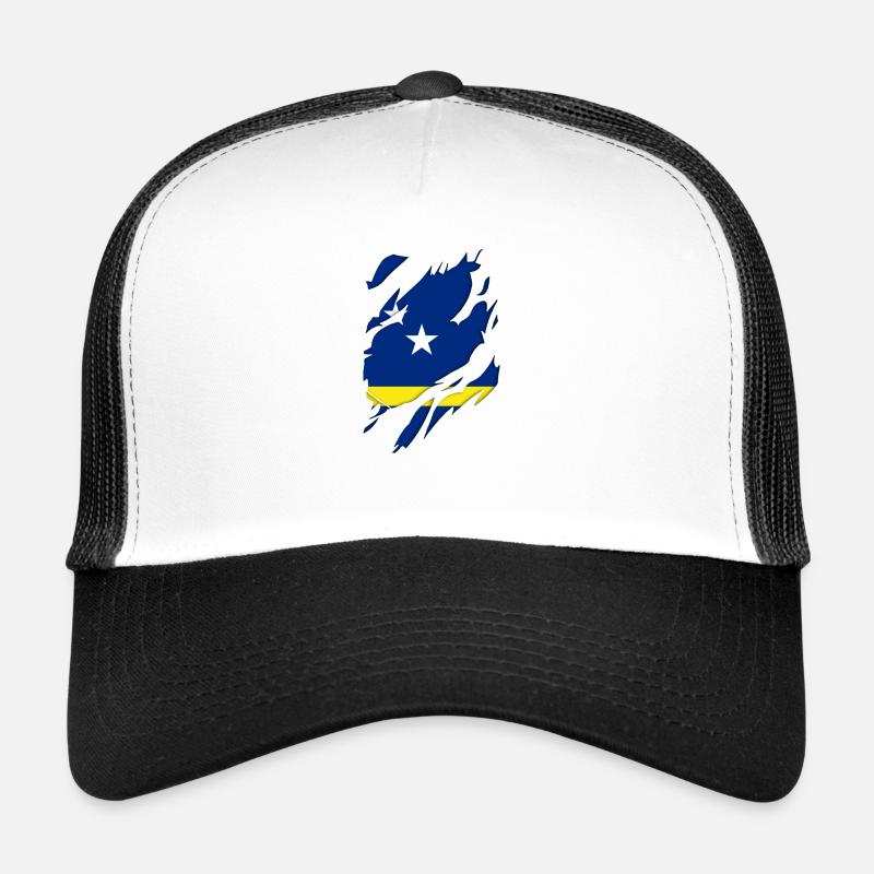 Curaçao flag torn motif Trucker Cap